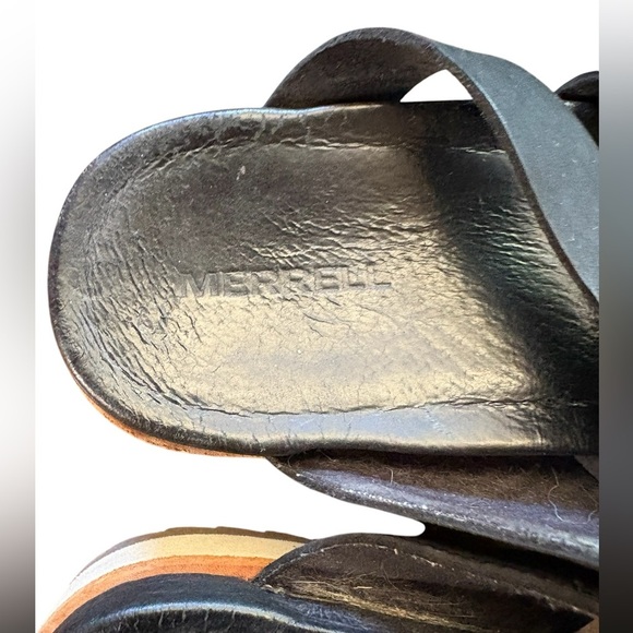 Merrell Juno black leather Wrap Sandals size 10 preloved excellent condition - Picture 9 of 9